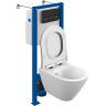 Комплект CERSANIT CITY SMART CO DPL EO slim инсталляция VECTOR кнопка ESTETICA пласт. Черный матовый 68305